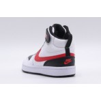 Nike Court Borough Mid 2 Παιδικά Sneakers Λευκά, Μαύρα, Κόκκινα