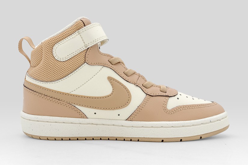Nike Court Borough Mid 2 Παιδικά Sneakers Μπεζ, Λευκά