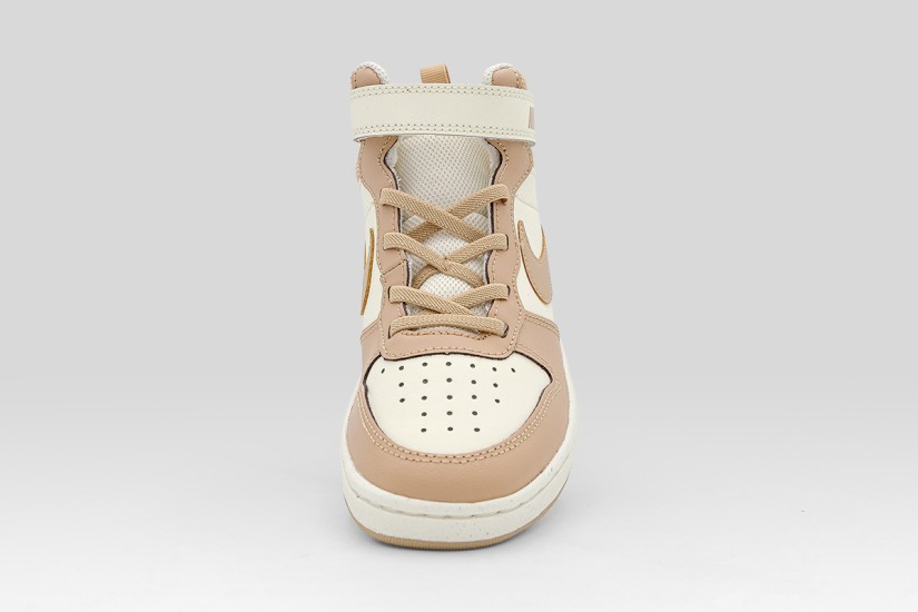 Nike Court Borough Mid 2 Παιδικά Sneakers Μπεζ, Λευκά