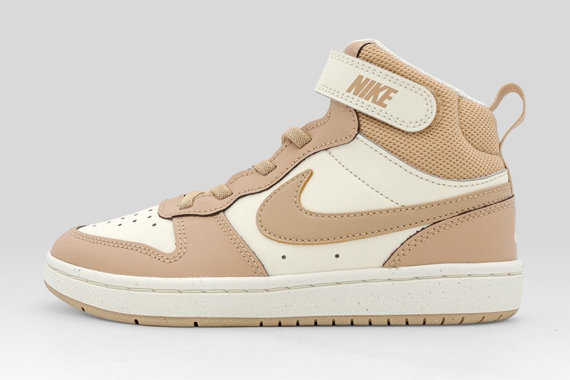 Nike Court Borough Mid 2 Παιδικά Sneakers Μπεζ, Λευκά
