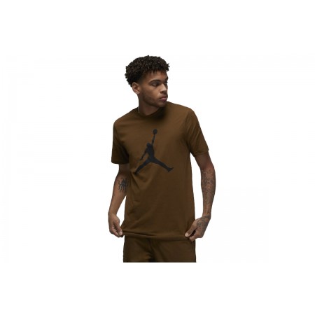 Jordan Jumpman Ανδρικό Κοντομάνικο T-Shirt Καφέ (CJ0921 385)