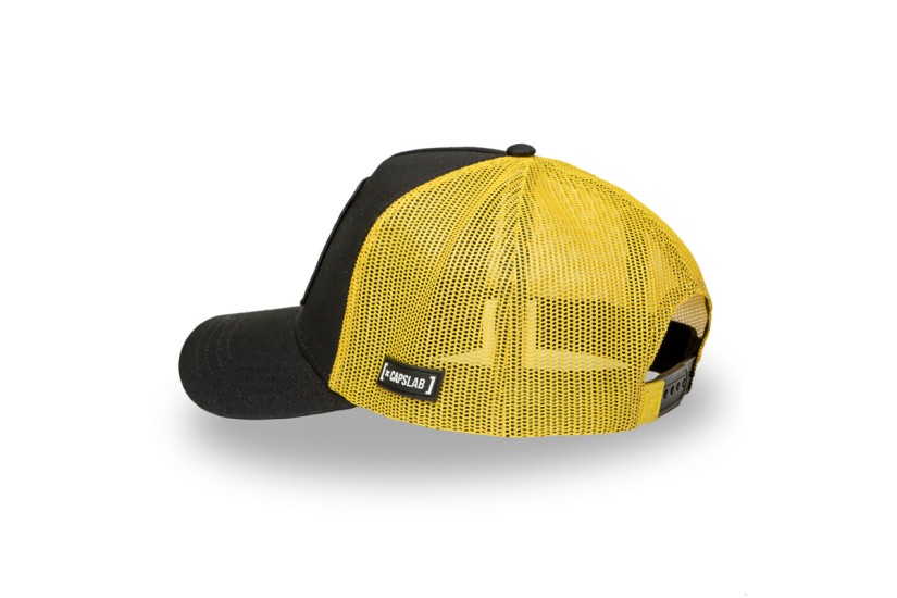 Capslab Gaston Trucker Καπέλο Snapback Μαύρο, Κίτρινο