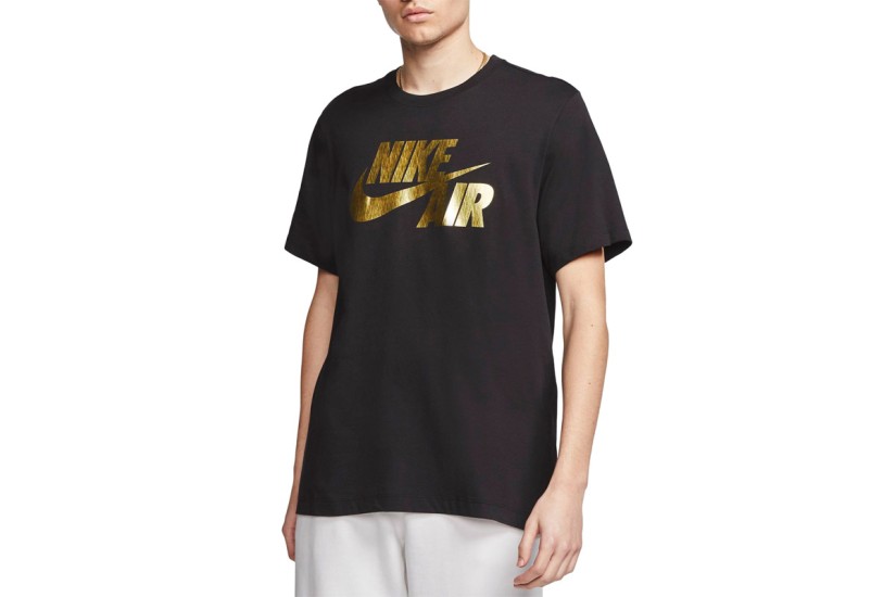 Nike Sportswear Preheat Air Ανδρικό Κοντομάνικο T-Shirt Μαύρο, Χρυσό