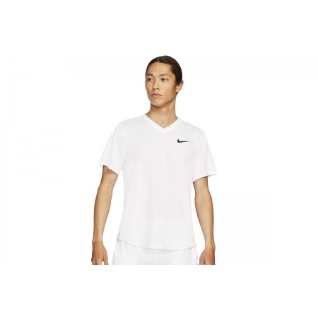 Nike Court Ανδρικό Κοντομάνικο T-Shirt Λευκό (CV2982 100)