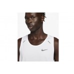 Nike Dri-FIT Rise 365 Ανδρική Αμάνικη Μπλούζα Λευκή