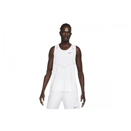 Nike Dri-FIT Rise 365 Ανδρική Αμάνικη Μπλούζα Λευκή