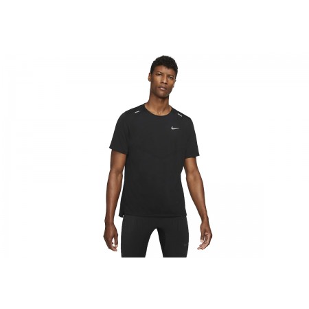 Nike Rise 365 Dri-FIT Ανδρικό Κοντομάνικο Αθλητικό T-Shirt Μαύρο