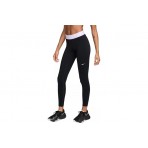 Nike Pro Mid-Rise Mesh-Panelled Γυναικείο Μακρύ Κολάν Μαύρο