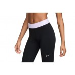 Nike Pro Mid-Rise Mesh-Panelled Γυναικείο Μακρύ Κολάν Μαύρο