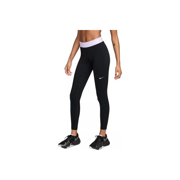 Nike Pro Mid-Rise Mesh-Panelled Κολάν Μακρύ Γυναικείο (CZ9779 017)