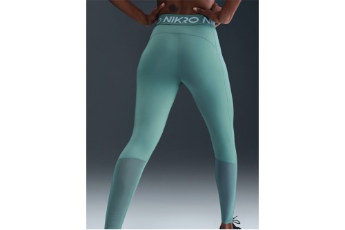 Nike Pro Mid-Rise Mesh-Panelled Κολάν Μακρύ Γυναικείο (CZ9779 027)