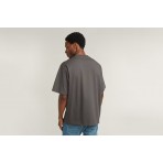 G-Star Center Chest Boxy R Κοντομάνικο T-Shirt Γκρι Σκούρο