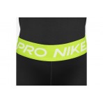 Nike Pro Παιδικό Κοντό Κολάν Μαύρο, Κίτρινο Φλούο