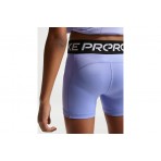 Nike Pro Παιδικό Κοντό Κολάν Λεβάντα, Μαύρο, Λευκό