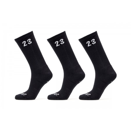 Jordan Essentials Ψηλές Κάλτσες Μαύρες 3 Ζευγάρια