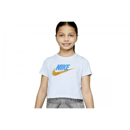 Nike Futura Παιδική Κοντομάνικη Crop Top Μπλούζα Σιέλ