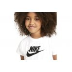 Nike Futura Παιδική Κοντομάνικη Crop Top Μπλούζα Λευκή