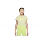 Nike Futura Παιδική Κοντομάνικη Crop Top Μπλούζα Φυστικί