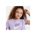 Nike Futura Παιδική Κοντομάνικη Crop Top Μπλούζα Λιλά