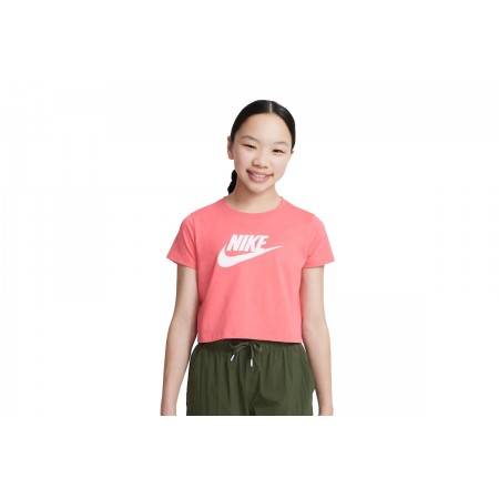 Nike Futura Παιδική Κοντομάνικη Crop Top Μπλούζα Πορτοκαλί