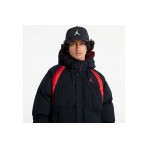 Jordan Essentials Ανδρικό Puffer Μπουφάν Μαύρο, Κόκκινο