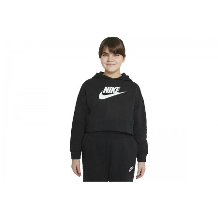 Nike Sportswear Club Παιδικό Φούτερ με Κουκούλα Μαύρο