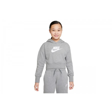 Nike Sportswear Club Crop Παιδικό Φούτερ Γκρι