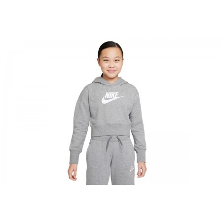 Nike Sportswear Club Παιδικό Φούτερ με Κουκούλα Γκρι