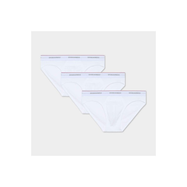 Dsquared2 Basic Cotton Strech Εσώρουχο Σλιπ 3-Τεμάχια (DCX300060 98413)