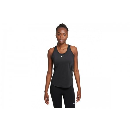 Nike Dri-FIT One Slim Fit Γυναικεία Αμάνικη Μπλούζα Μαύρη