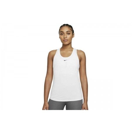 Nike Dri-FIT One Slim Fit Γυναικεία Αμάνικη Μπλούζα Λευκή