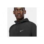 Nike Miler Repel Ανδρικό Μπουφάν με Κουκούλα Μαύρο