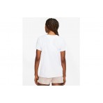 Nike Dri-Fit Race Γυναικείο Κοντομάνικο T-Shirt Λευκό