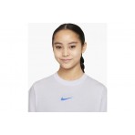 Nike Παιδική Κοντομάνικη Crop Top Μπλούζα Σιέλ
