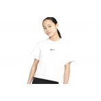 Nike Παιδική Κοντομάνικη Crop Top Μπλούζα Λευκή