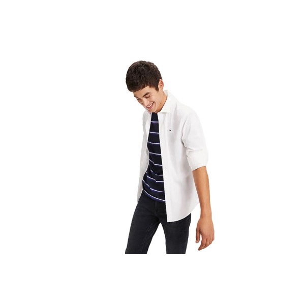 Tommy Jeans Tjm Original Stretch Πουκάμισο Μακρυμάνικο Ανδρικό (DM0DM04405 100)