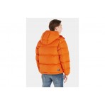 Tommy Jeans Alaska Ανδρικό Puffer Μπουφάν Πορτοκαλί