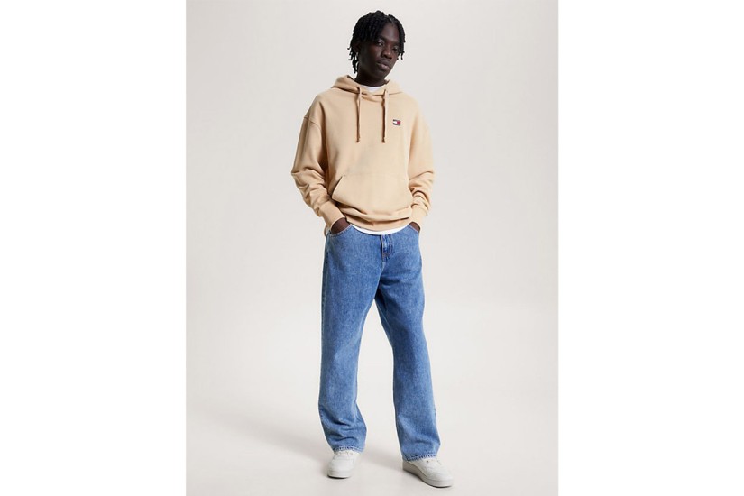 Tommy Jeans Ανδρικό Φούτερ με Κουκούλα Μπεζ