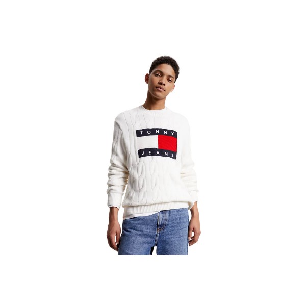 Tommy Jeans Tjm Rlx Flag Cable Knit Sweater Μπλούζα Πλεκτή (DM0DM17762 YBH)