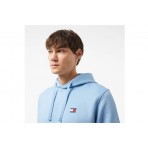 Tommy Jeans Regular Badge Ανδρικό Φούτερ Με Κουκούλα Γαλάζιο