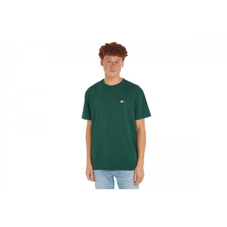 Tommy Jeans Badge Tee Ανδρικό Κοντομάνικο T-Shirt Πράσινο