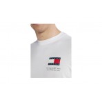 Tommy Jeans Flag Tee Ανδρικό Κοντομάνικο T-Shirt Λευκό
