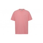 Tommy Jeans Ανδρικό Κοντομάνικο T-Shirt Ροζ
