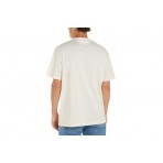 Tommy Jeans Ανδρικό Κοντομάνικο T-Shirt Λευκό