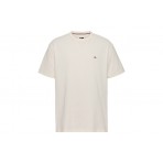 Tommy Jeans Ανδρικό Κοντομάνικο T-Shirt Λευκό