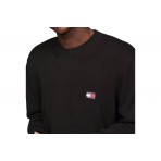 Tommy Jeans Regular Badge Μακρυμάνικη Μπλούζα Μαύρη