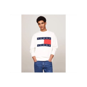 Tommy Jeans Rlx Big Flag Cneck Ext Μπλούζα Με Λαιμόκοψη Ανδρική (DM0DM19222 YBH)