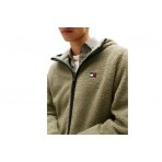 Tommy Jeans Teddy Zip-Thru Ζακέτα Sherpa Ανδρική (DM0DM19224 M1L)