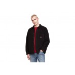 Tommy Jeans Xs Badge Teddy Fleece Overshirt Ανδρική Ζακέτα Μαύρη