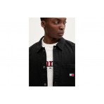 Tommy Jeans Essential Overshirt Ανδρικό Μακρυμάνικο Πουκάμισο Μαύρο